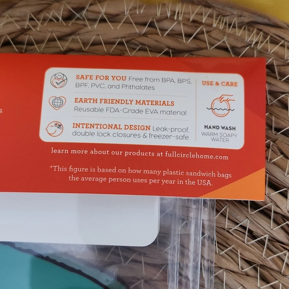 REUSABLE SANDWICH AND SNACK BAGS. - Picture 8 of 9